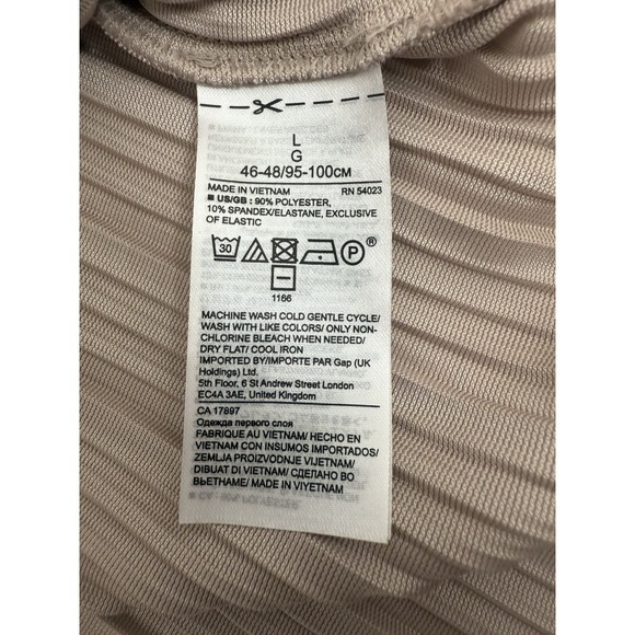 Banana Republic Off‎ Shoulder Pleated Velour Beige Top Womens Size Large - Picture 4 of 7